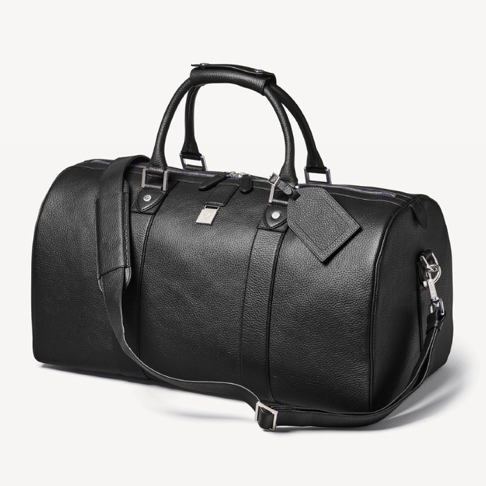 Designer Leather Weekend Bag Set
