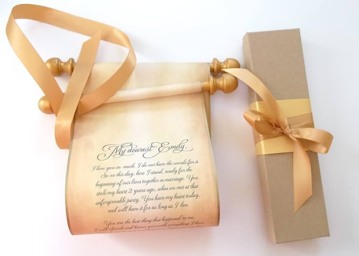 Personalized Love Letter Scroll