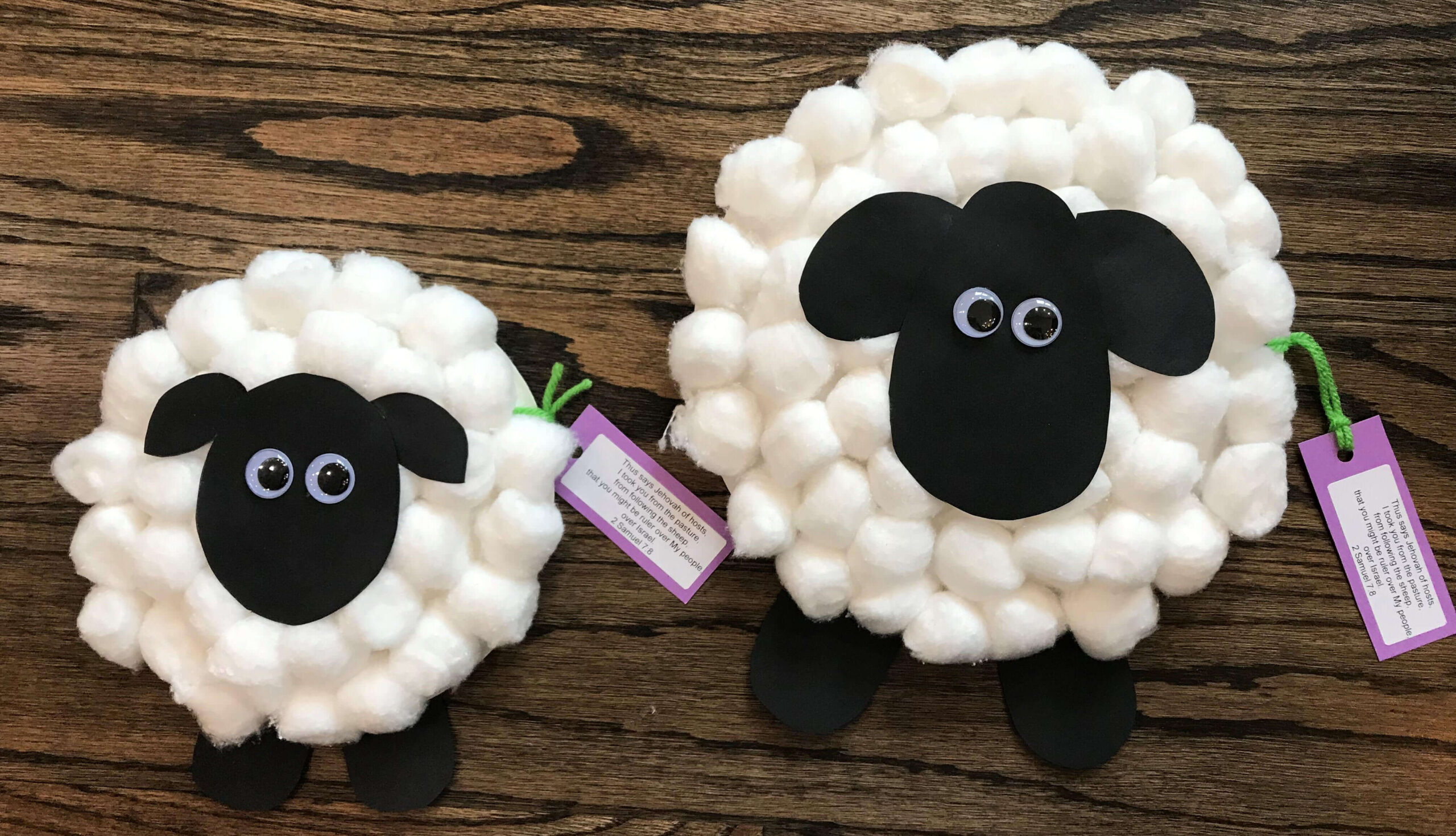 Cotton Ball Sheep Card