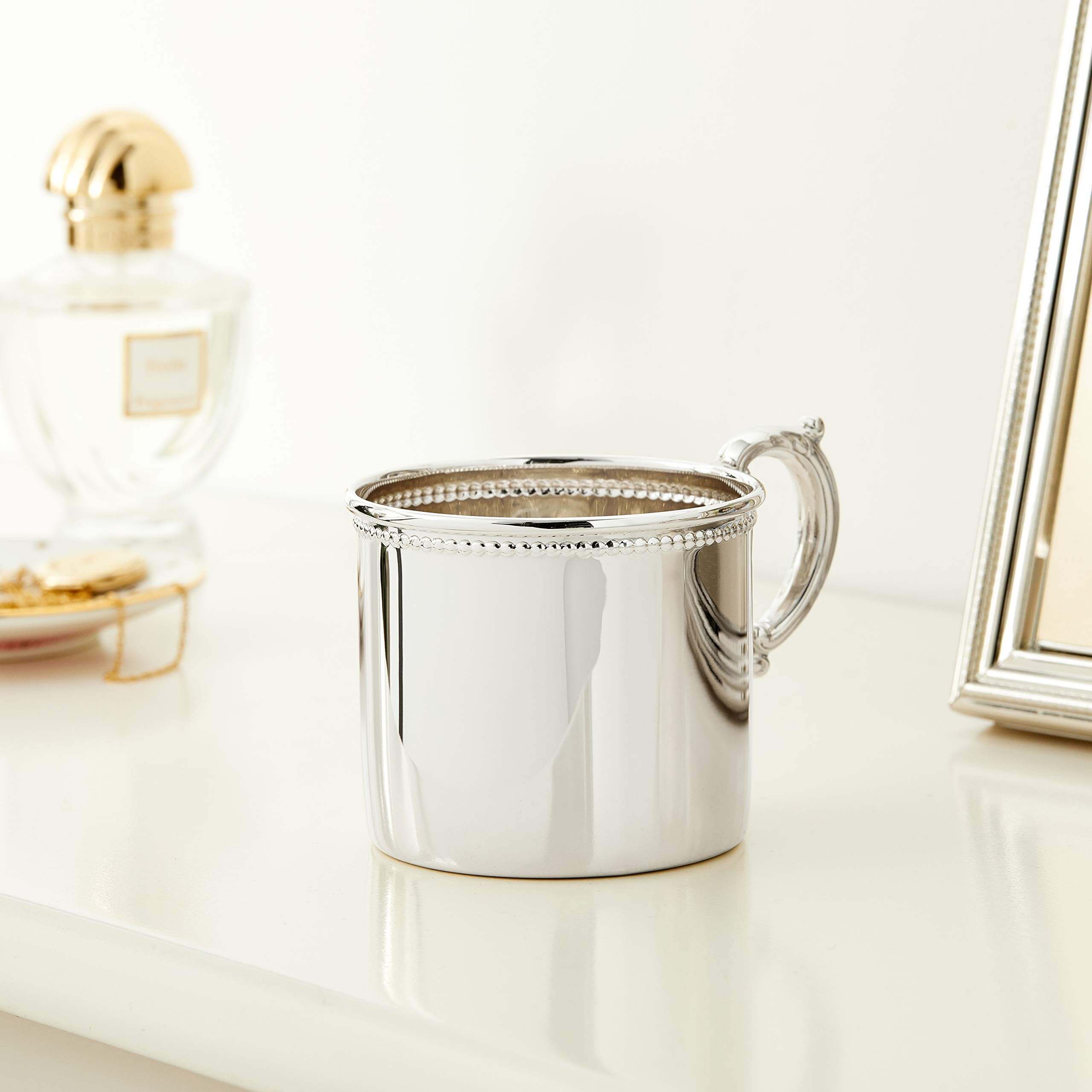 Engraved Silver Baby Cup