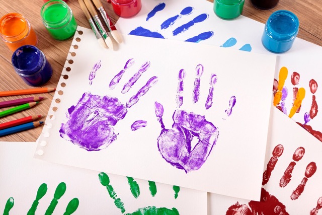 DIY Infant Handprint or Impression Art